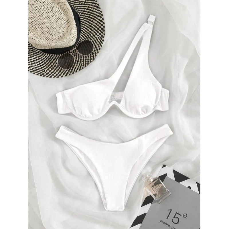 Wholesale Multicolor Ribbed Double Fabric Swimwear